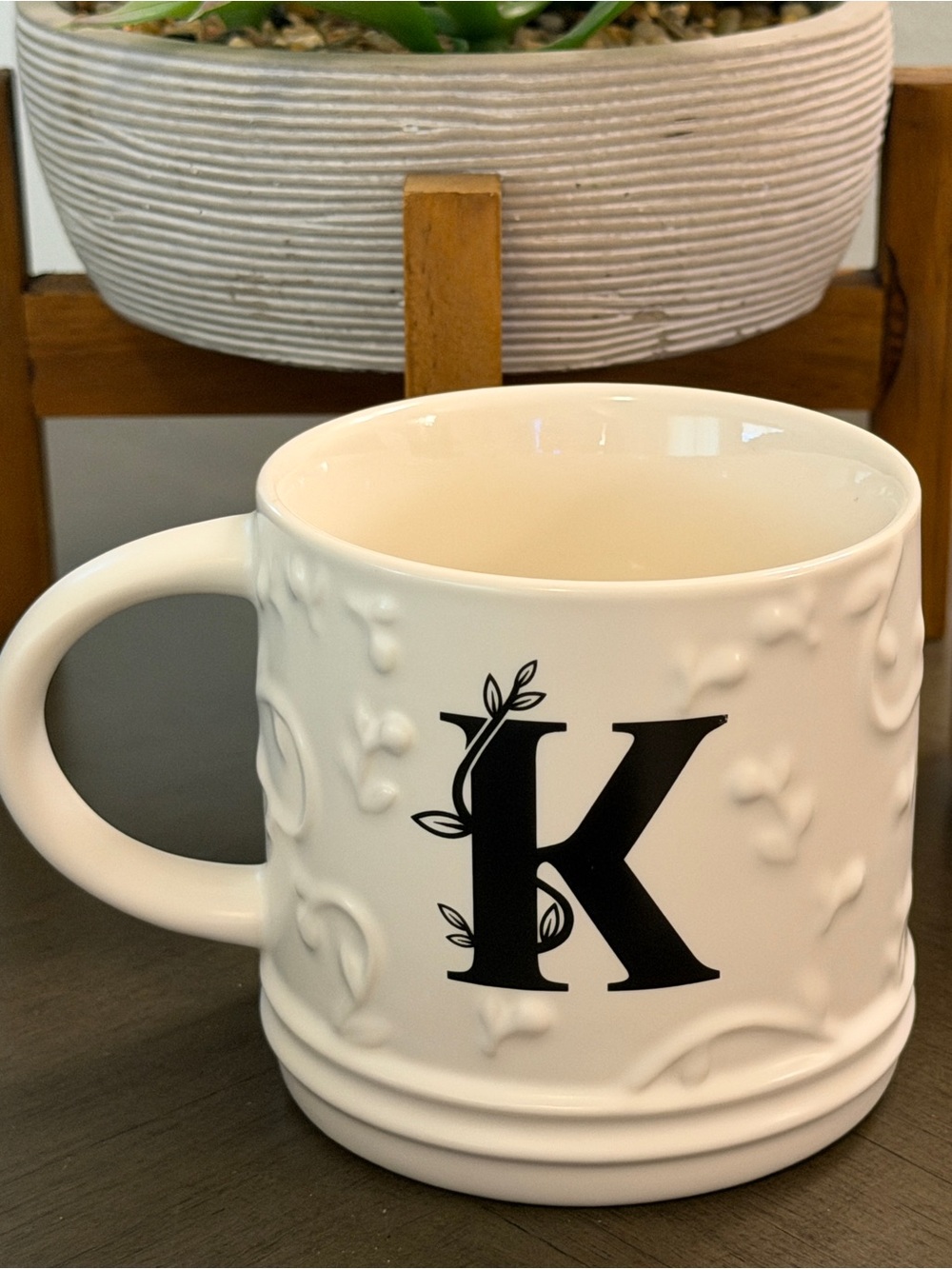 NWT~ Ceramic Monogram Mug